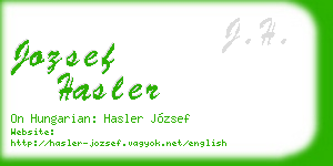 jozsef hasler business card
